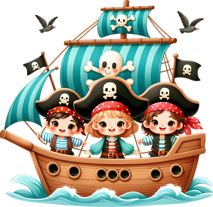 Motivtransfer 6150 Piratenschiff mit 3 Piraten