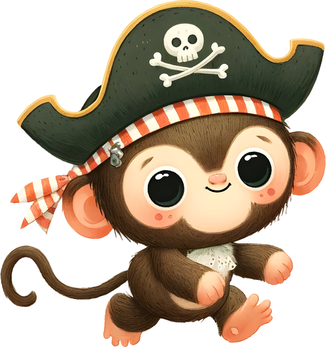 Motivtransfer 6166 Kleiner Piratenaffe rennt