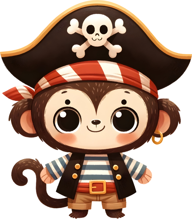 Motivtransfer 6167 Kleiner Piratenaffe rennt