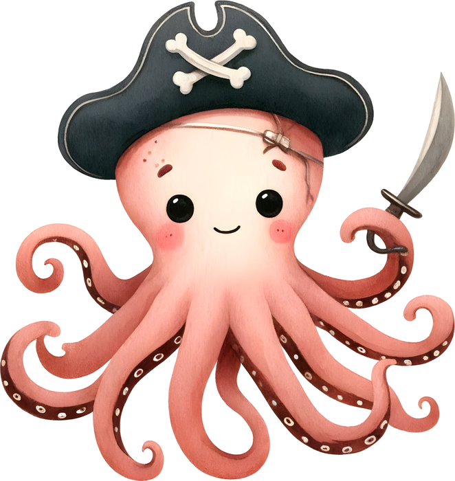 Motivtransfer 6169 Piratentintenfisch