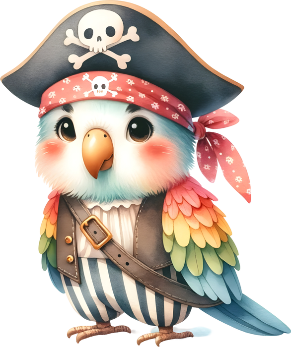 Motivtransfer 6176 Kleiner Piraten Papagei mit Hur