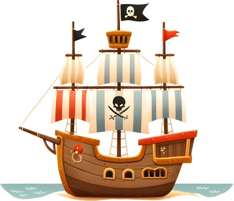 Motivtransfer 6192 Kleines Piratenschiff