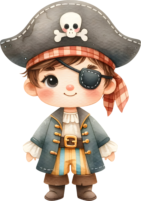 Motivtransfer 6202 Kleiner Pirat mit Augenklappe