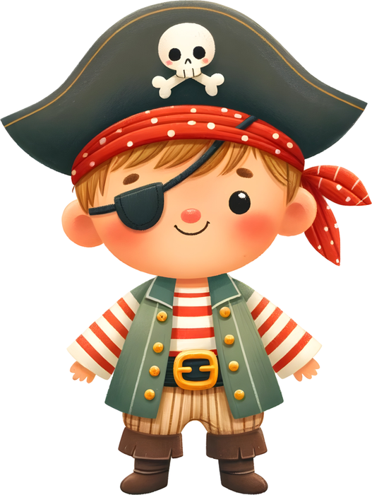 Motivtransfer 6205 Kleiner Pirat mit Augenklappe