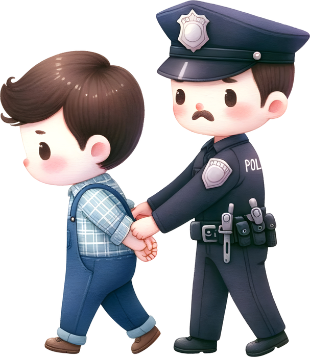 Motivtransfer 6210 Polizist mit Dieb