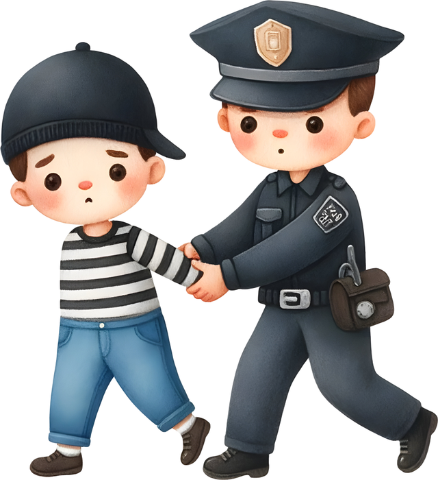 Motivtransfer 6223 Dieb wird abgeführt