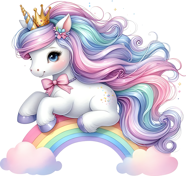 Motivtransfer 6292 Einhorn auf Regenbogen