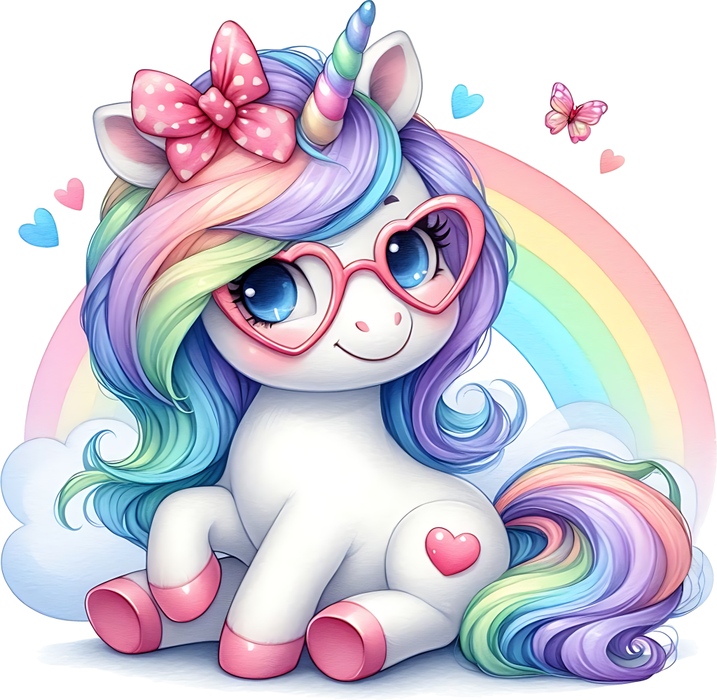 Motivtransfer 6297 Einhorn mit Brille