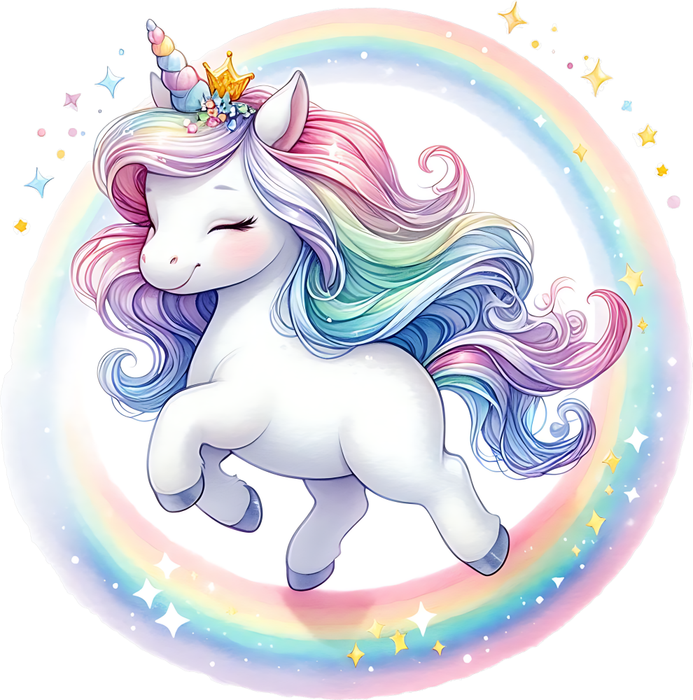 Motivtransfer 6306 Einhorn mit Regenbogenspur