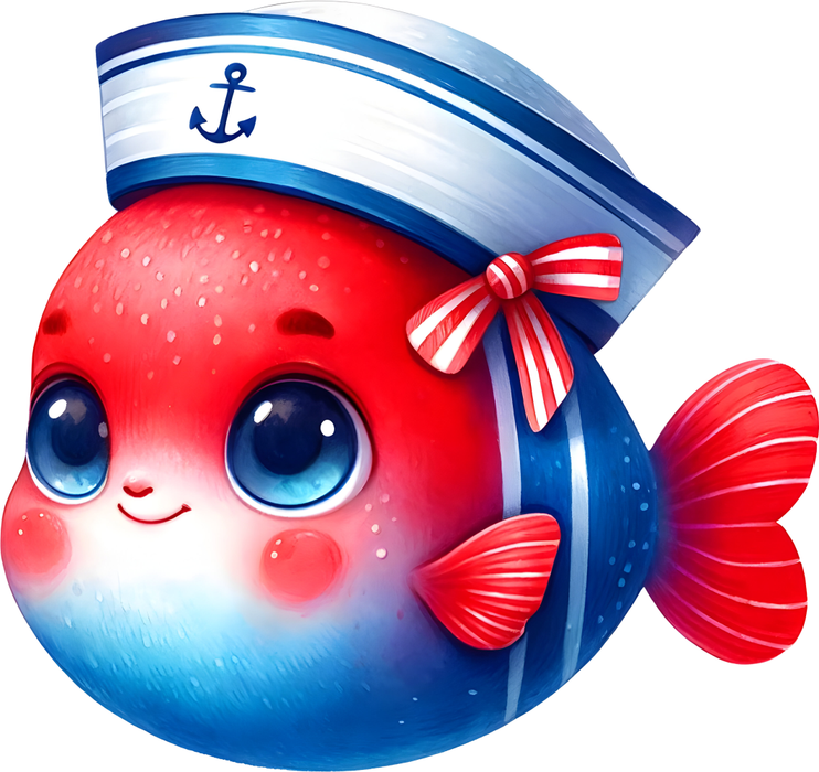 Motivtransfer 6453 Kleiner Fisch mit Mütze