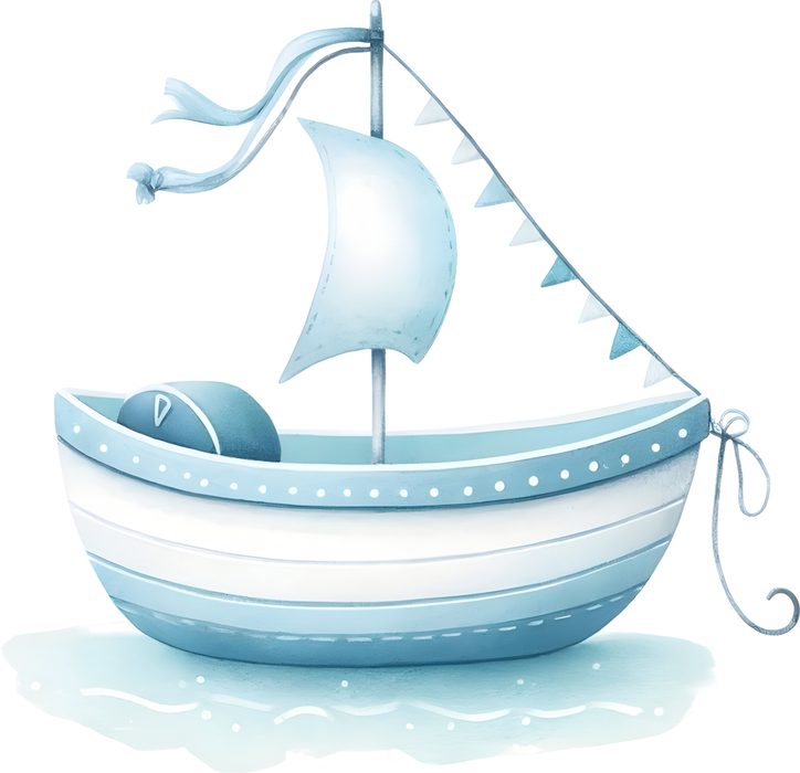 Motivtransfer 6509 Kleines blaues Boot