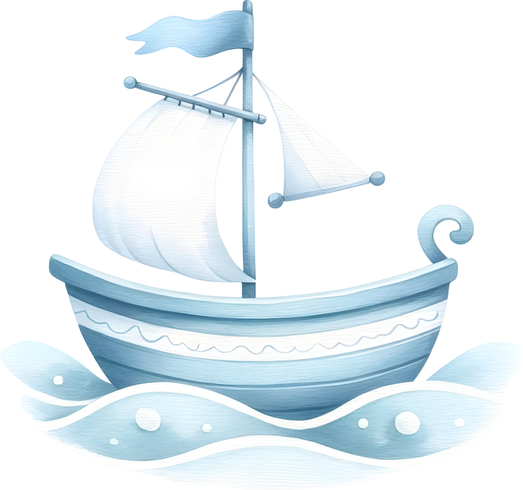 Motivtransfer 6510 Kleines blaues Boot