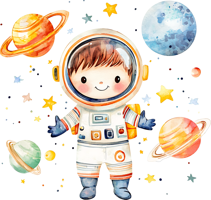 Motivtransfer 6519 Astronaut mit Planeten