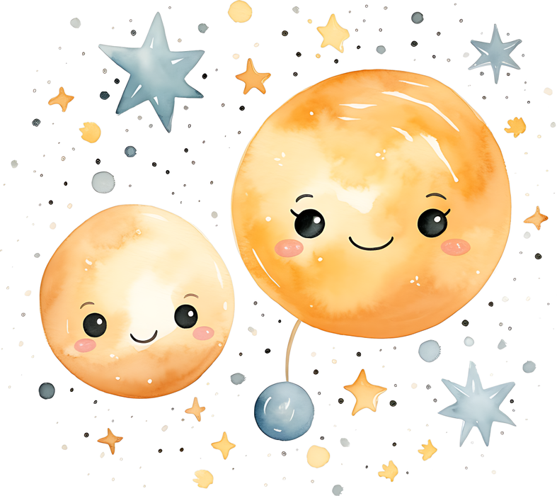 Motivtransfer 6533 Mond mit Sternen