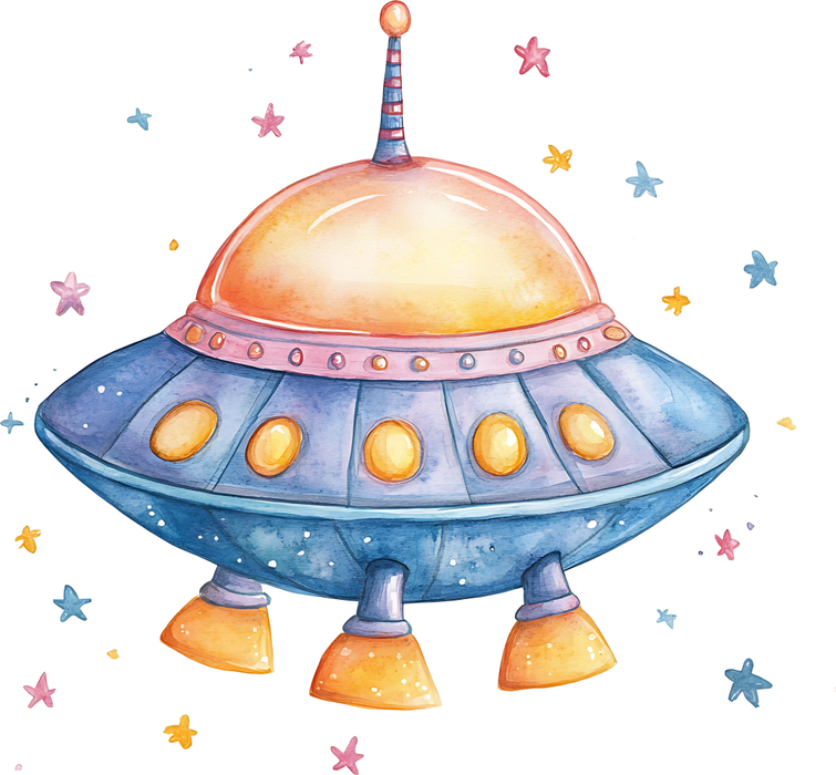 Motivtransfer 6544 Raumschiff mit Sternen