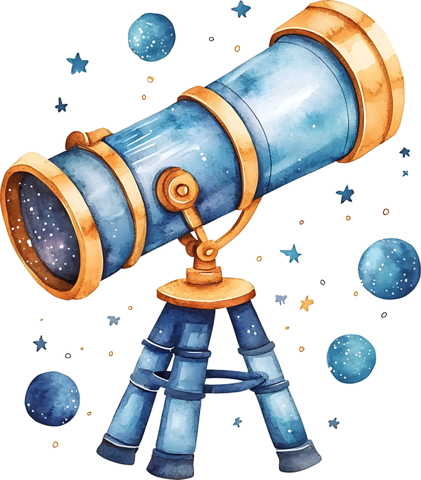 Motivtransfer 6550 Teleskop mit Sternen