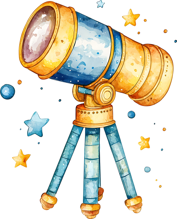 Motivtransfer 6551 Teleskop mit Sternen