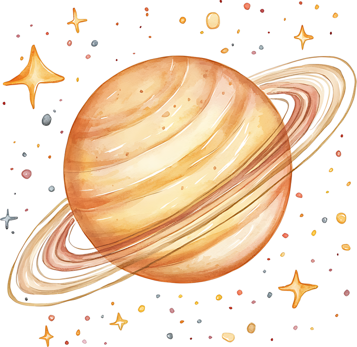 Motivtransfer 6557 Saturn mit Sternen