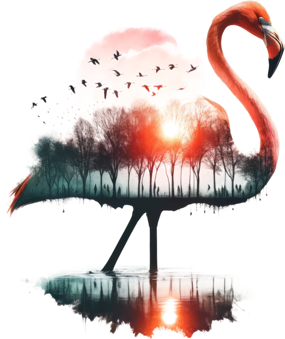 Motivtransfer 6560 Silhouette Vogel am Wasser