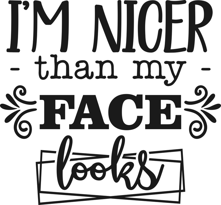 Motivtransfer 6634 Im nicer than my face