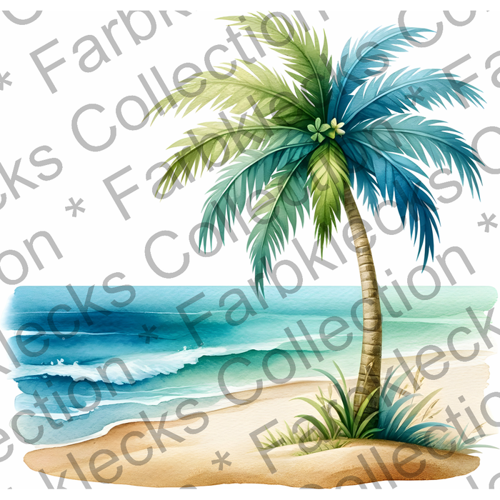 Motivtransfer 6663 Strand und Palme