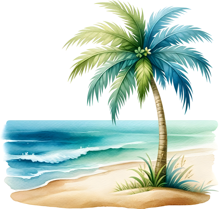 Motivtransfer 6663 Strand und Palme