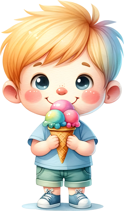 Motivtransfer 6672 Kind mit Eis