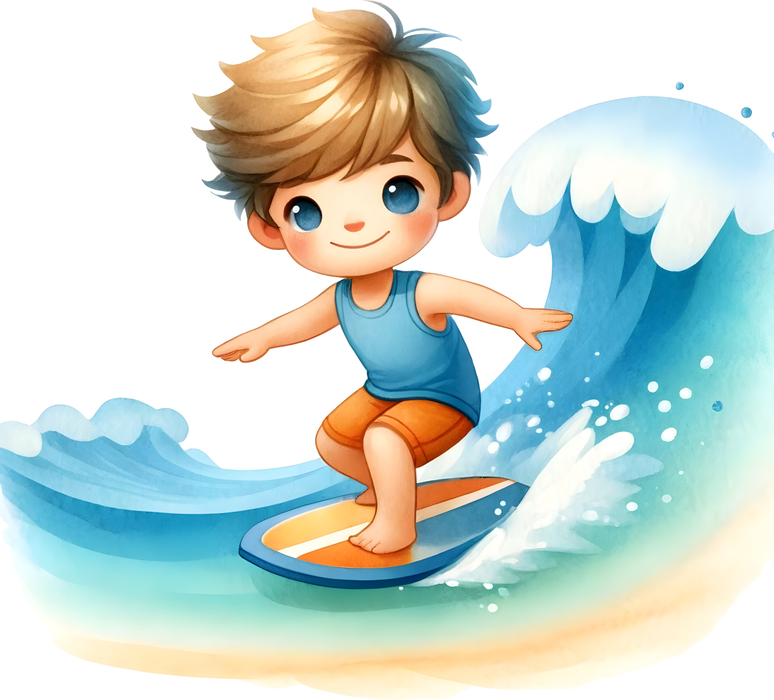 Motivtransfer 6700 Kind am Surfen
