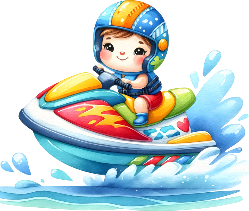 Motivtransfer 6717 Kind auf Jetski