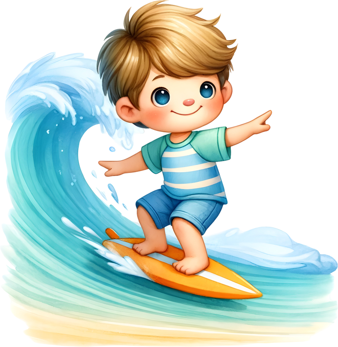 Motivtransfer 6739 Kind am Surfen
