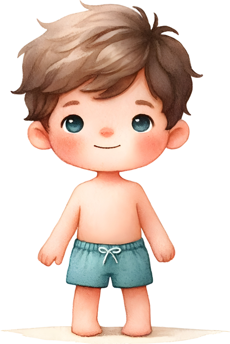 Motivtransfer 6762 Kind mit Badehose