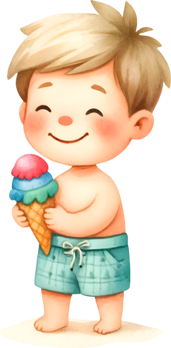 Motivtransfer 6767 Kind mit Eis