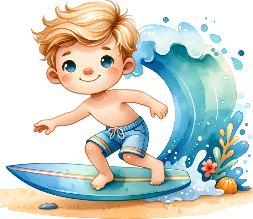 Motivtransfer 6778 Kind surft
