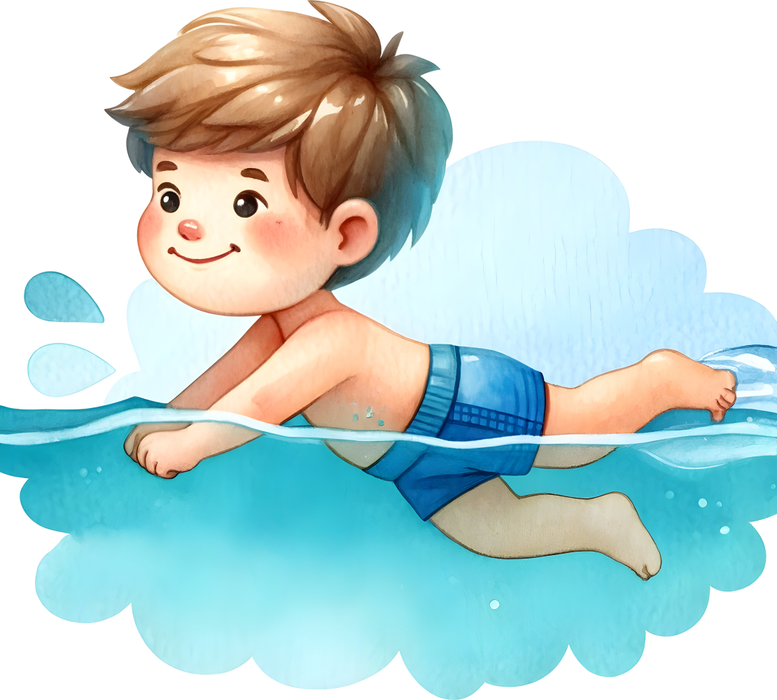 Motivtransfer 6793 Junge schwimmt