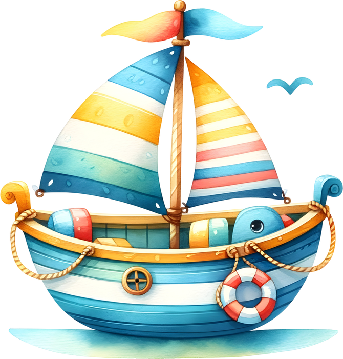 Motivtransfer 6797 Boot mit Segeln