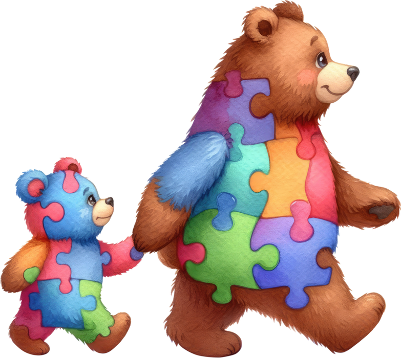Motivtransfer 6811 Teddys mit Puzzle