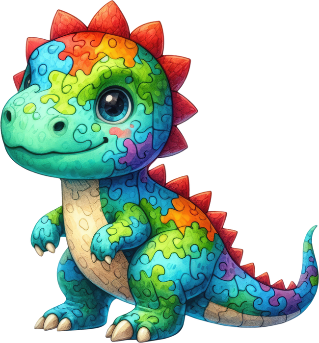 Motivtransfer 6813 Dino mit Puzzle