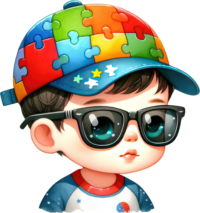 Motivtransfer 6815 Junge mit Puzzlemüzze