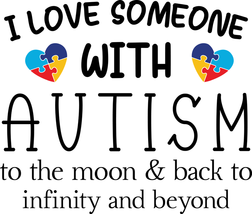 Motivtransfer 6841 I love someon with Autism