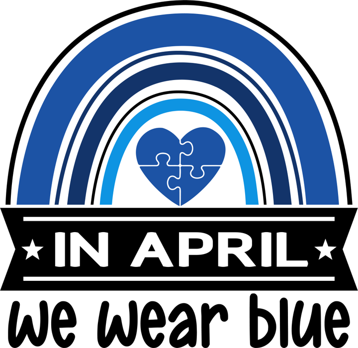 Motivtransfer 6847 In April we wear blue