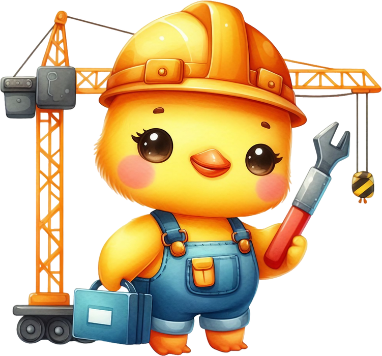 Motivtransfer 6858 Küken mit Schraubenschlüssel