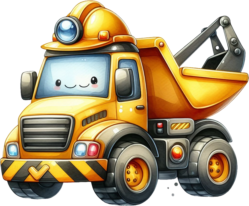 Motivtransfer 6867 Kleiner LKW mit Bagger