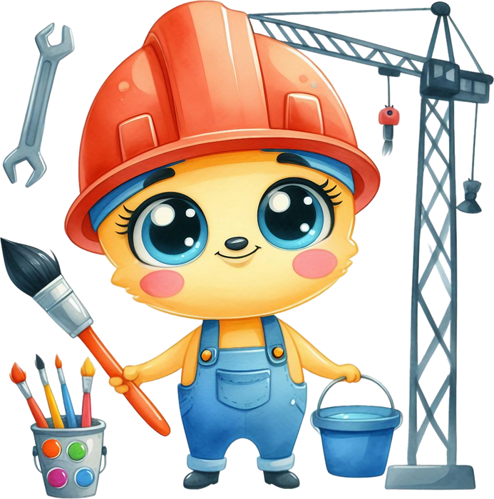 Motivtransfer 6868 Kleines Küken mit Pinsel