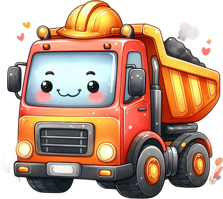 Motivtransfer 6869 Kleiner LKW mit Helm