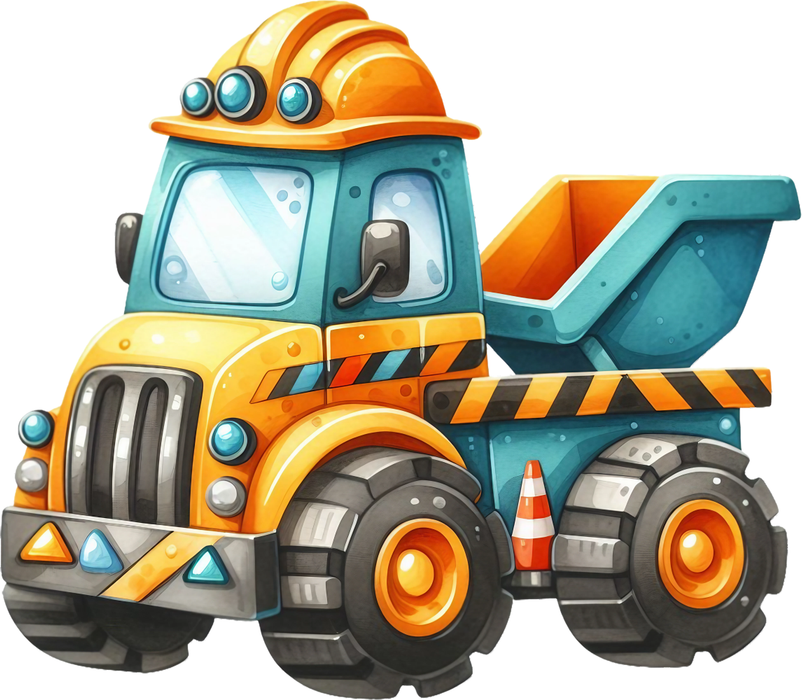 Motivtransfer 6875 Kleiner Kipplaster mit Helm