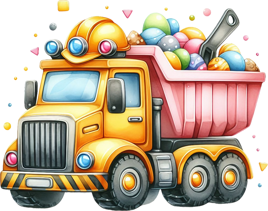 Motivtransfer 6877 Kleiner Bagger mit Herzen