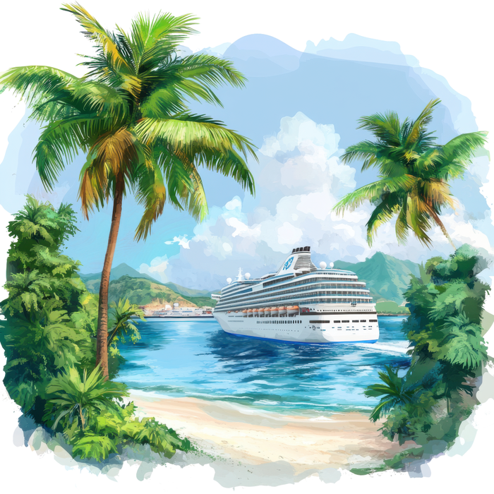 Motivtransfer 6892 Kreuzfahrtschiff legt ab