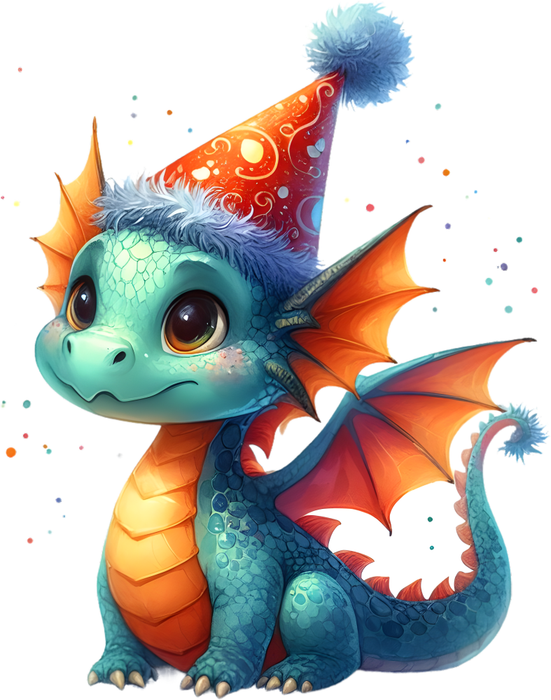 Motivtransfer 6947 Drache mit Mütze