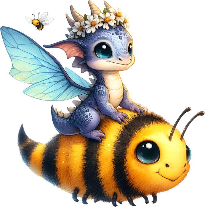 Motivtransfer 6949 Drache auf einer Biene