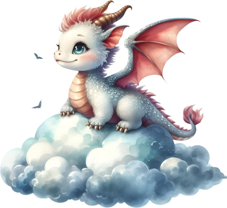 Motivtransfer 6966 Drache auf Wolke